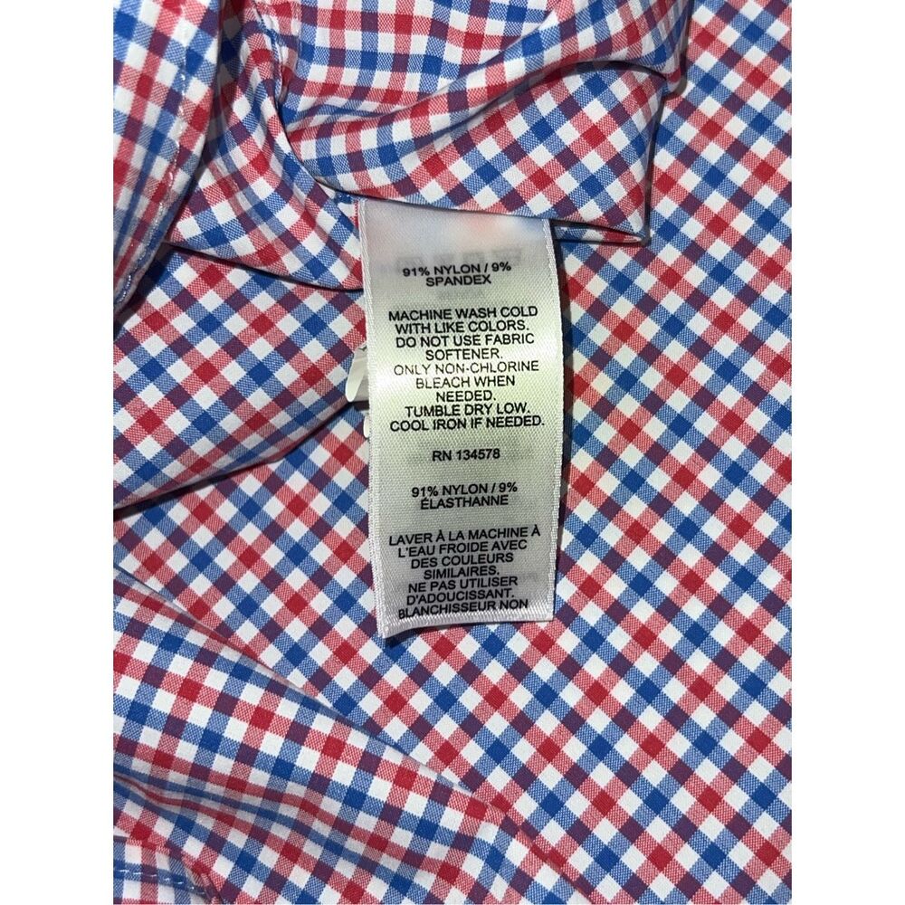 Vineyard Vines On-The-Go Lightweight Gingham Shirt Size XL #7 - Picture 4 of 6